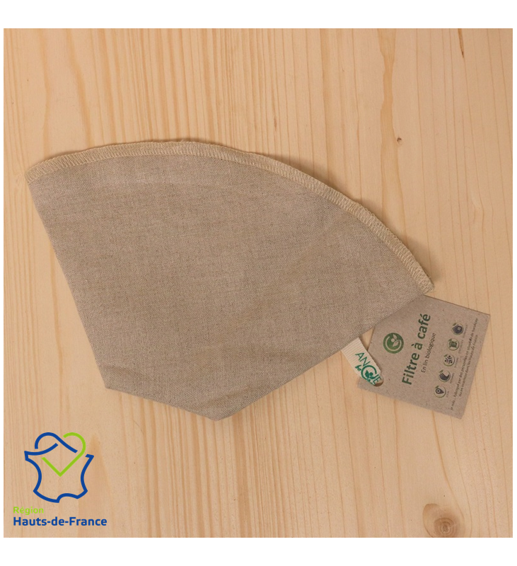 Filtre à café tissu lavable et réutilisable – Lin Bio origine France